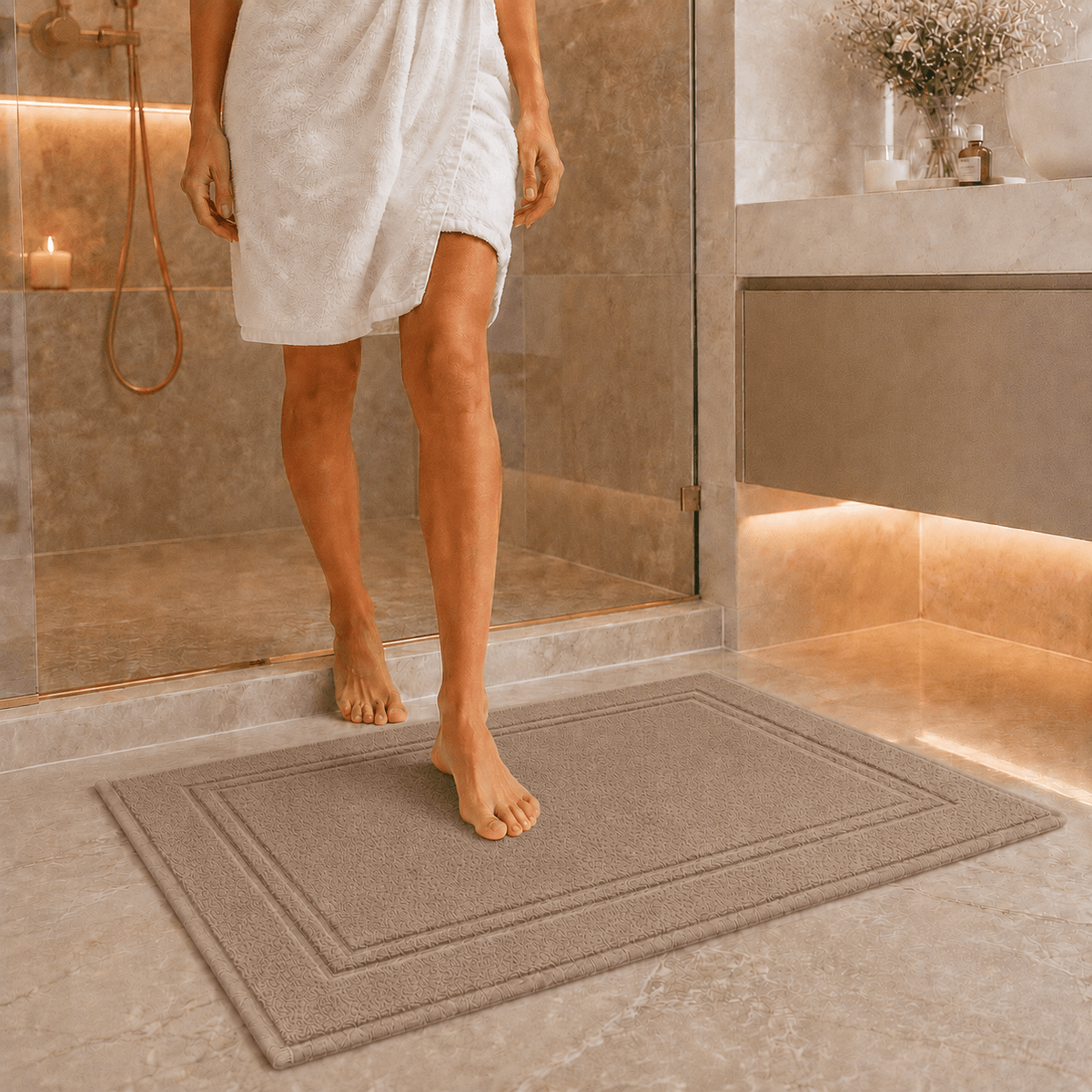 Badvorleger braun in Hotelqualität