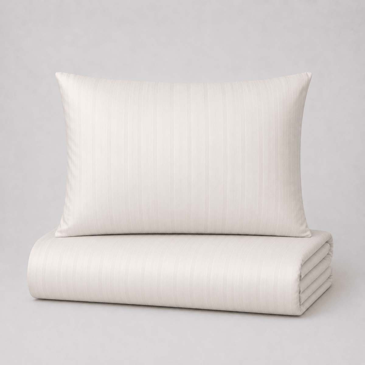 Bettwäsche 200x200 grau aus Mako-Satin-Baumwolle