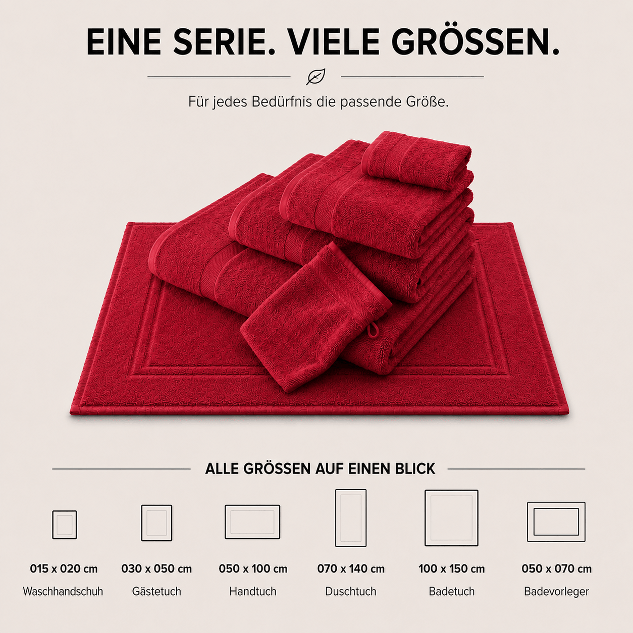 Handtuch-Set-rot