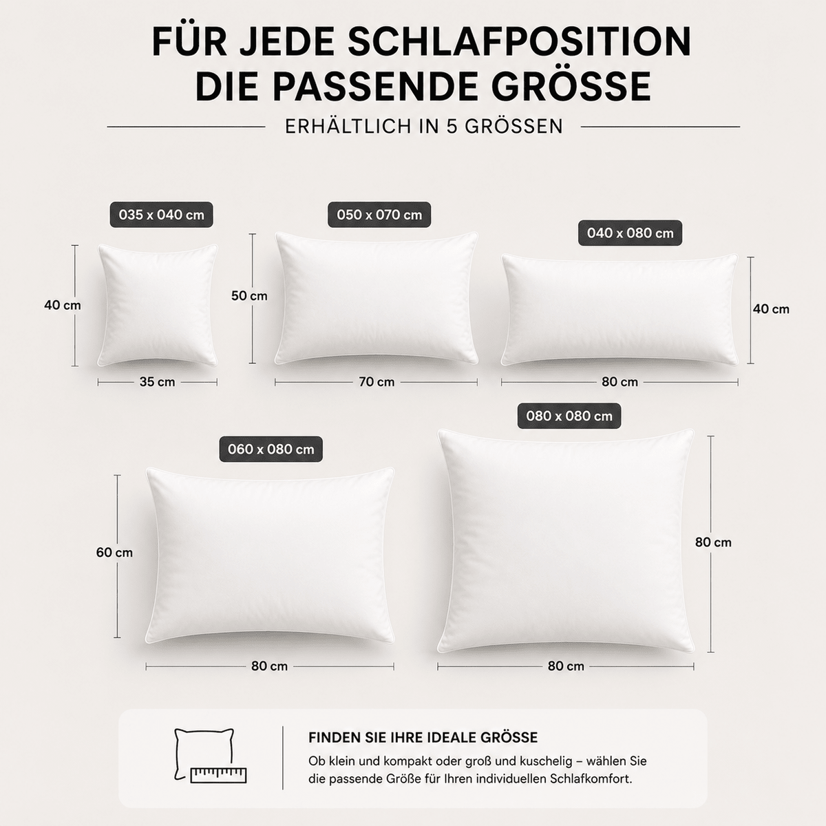 Hotelkissen mit Entendaunen