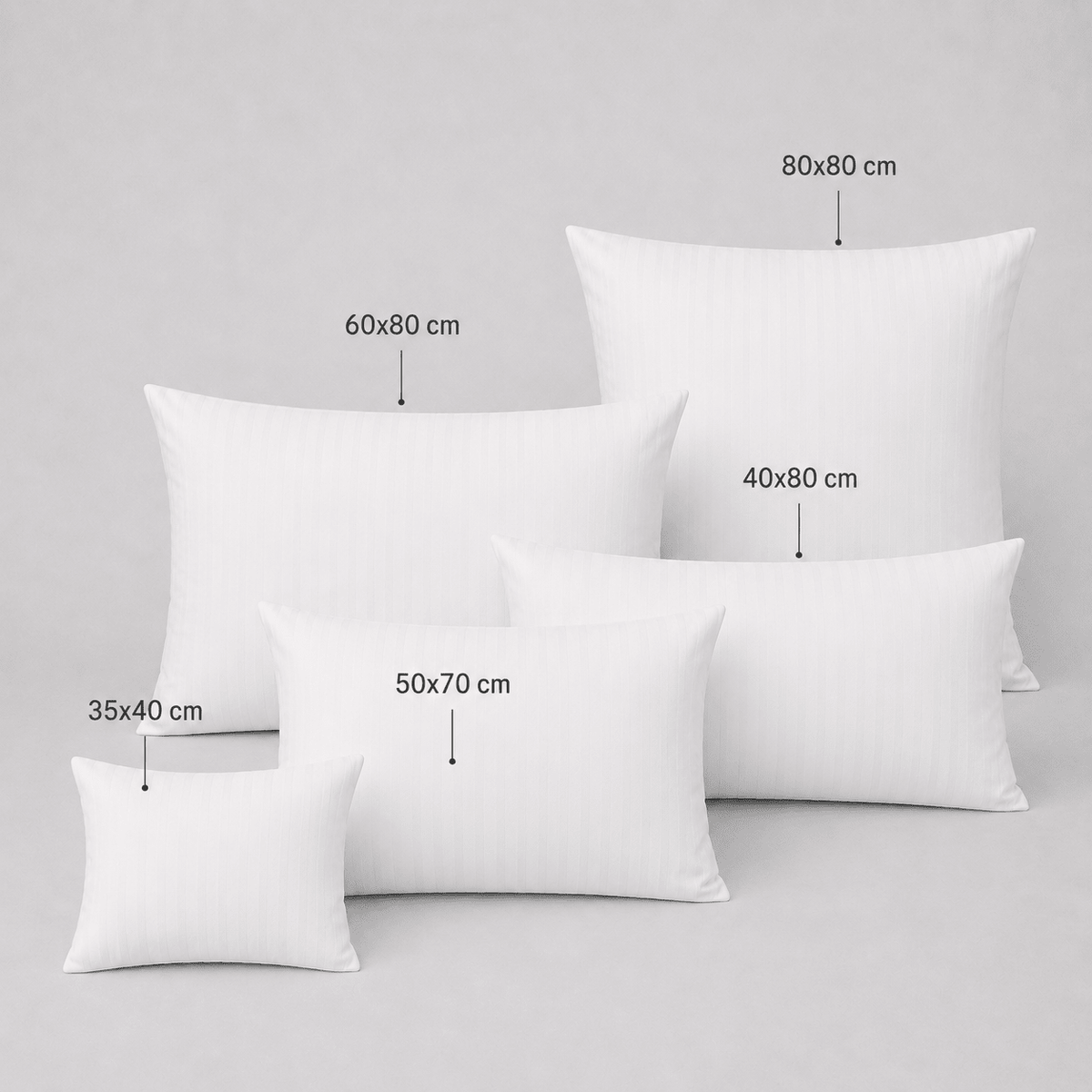 Kissenbezug weiß aus Mako-Satin-Baumwolle mit seidigem Glanz