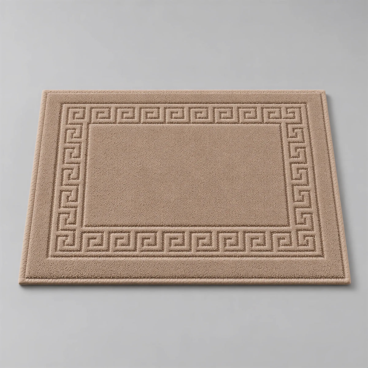 Badematte cappuccino braun aus Zwirnfrottee, 50 x 70 cm, flach liegend auf hellgrauem Hintergrund