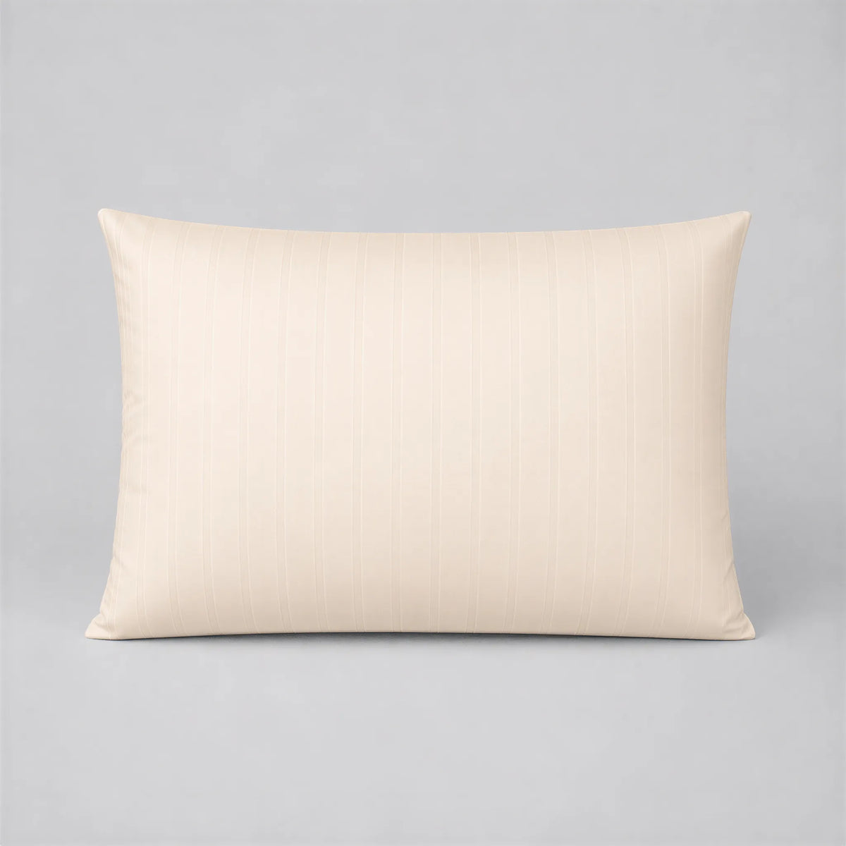 Kissenbezug Mako-Satin champagner-beige mit Feinstreifen