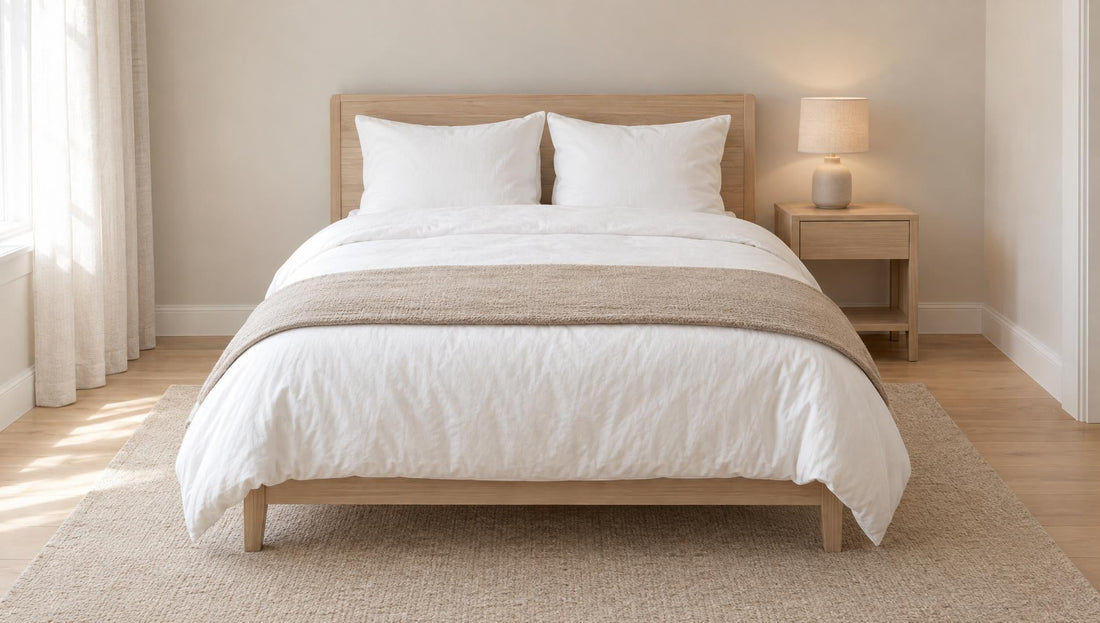 Französisches Bett 140x200 mit einer passenden, etwas breiteren Bettdecke