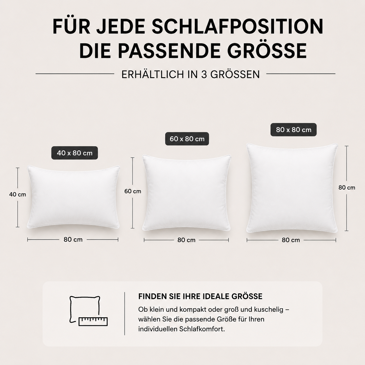 3 Kammer Kopfkissen Luxus
