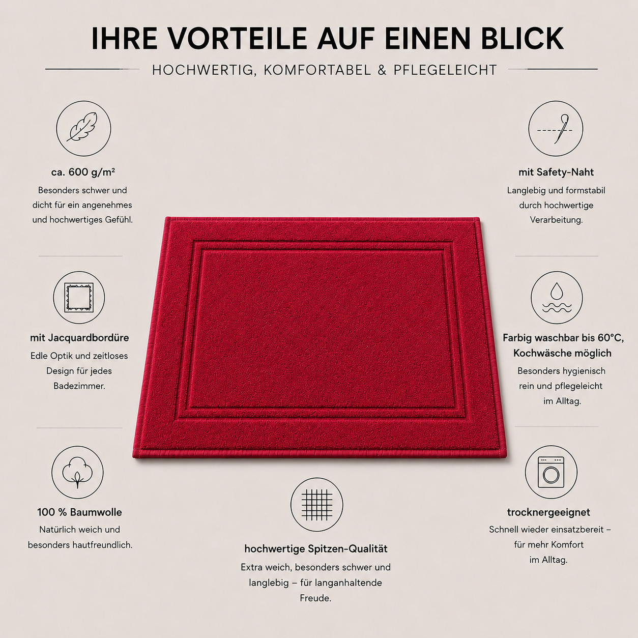 Badematte_Set_rot