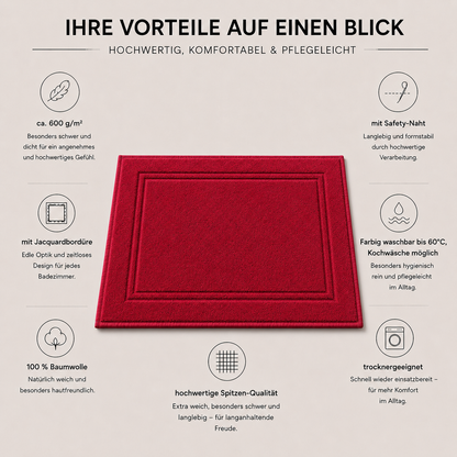 Badematte_Set_rot