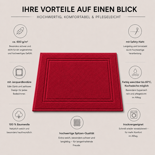 Badematte_Set_rot