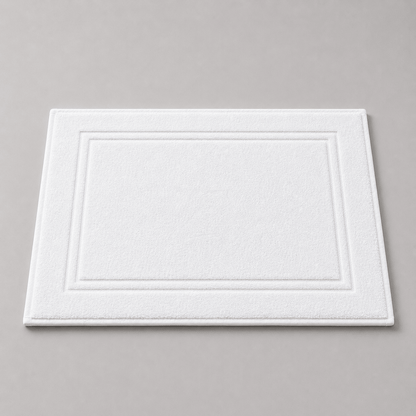 Badematte 50 x 70 cm in Weiß – Teil des Sets „Walkfrottee-Komplettset Weiß mit Badematte, 7-teilig“