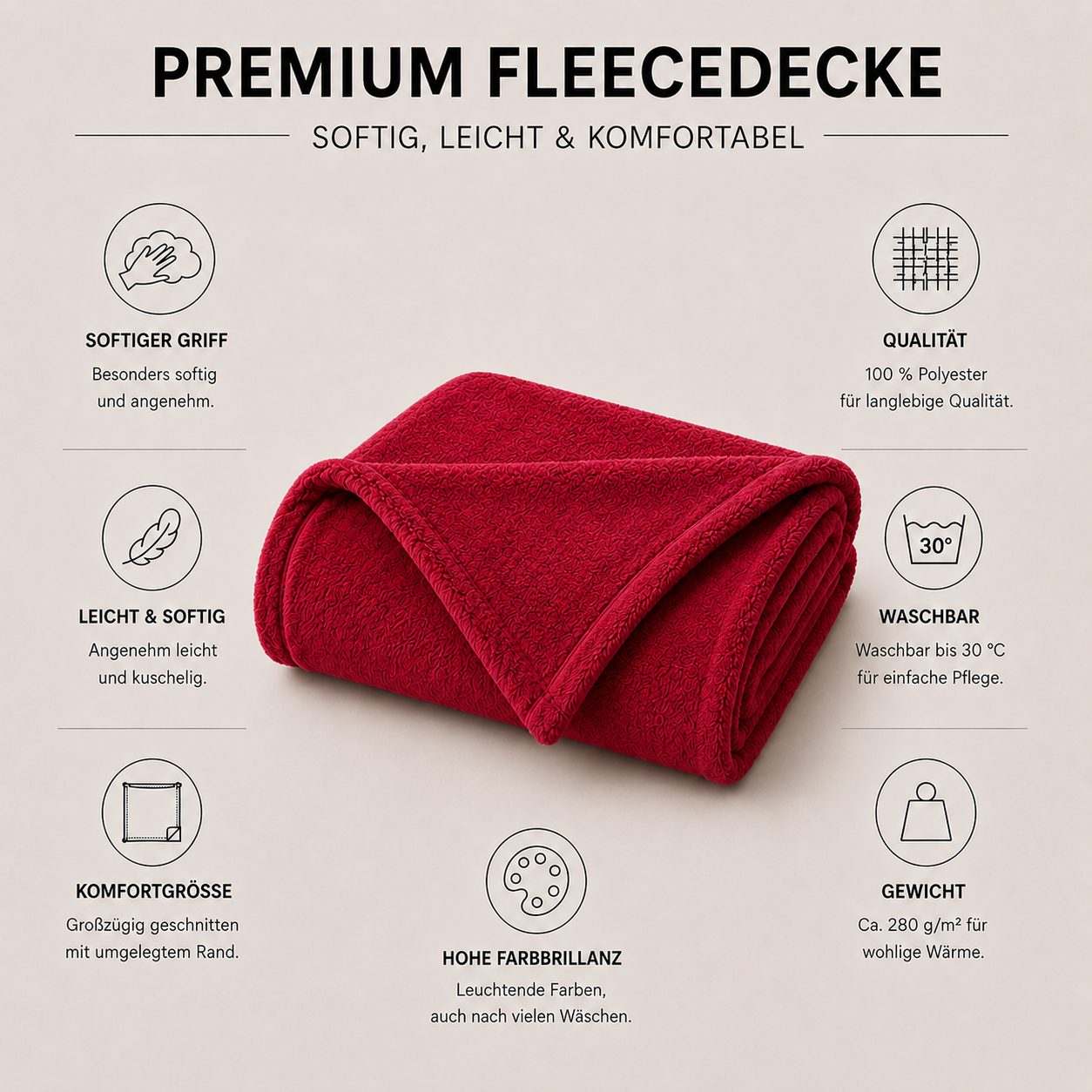 Fleecedecke_Kuscheldecke_rot