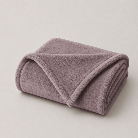 Kuscheldecke Wohndecke Fleecedecke mocca - Hotelqualität