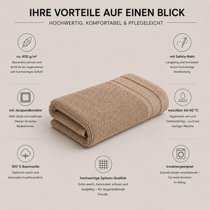 Handtuch_Baumwolle_braun_cappuccino