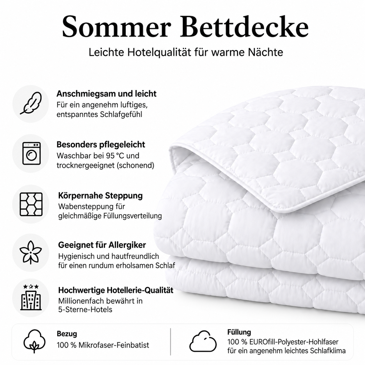 Sommer Bettdecke Daunen