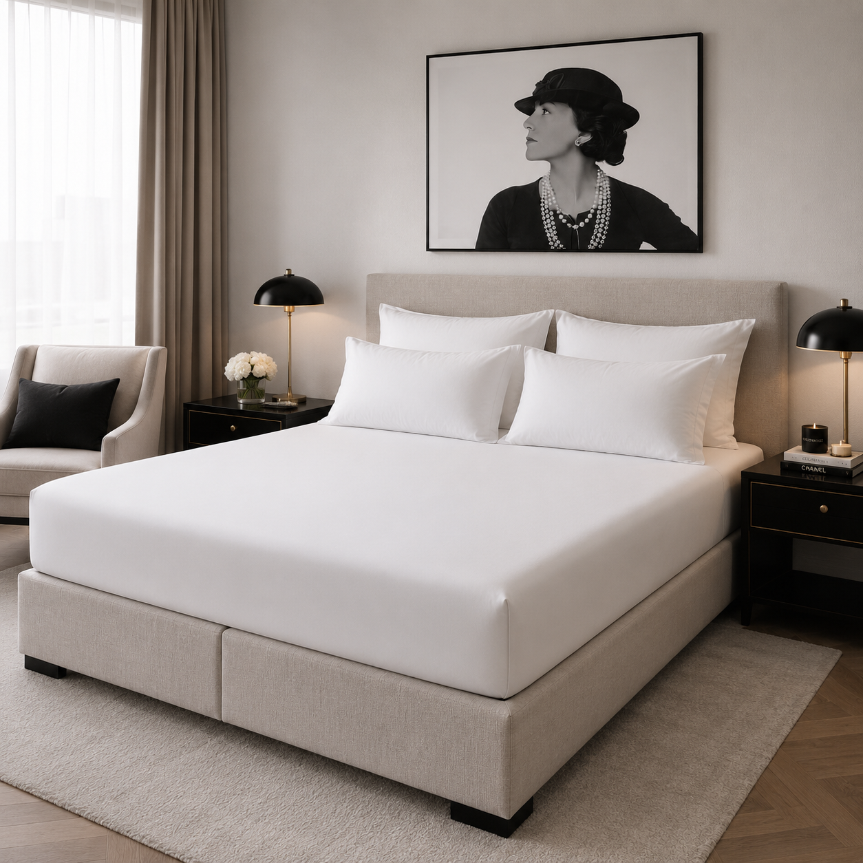 Luxuriöse Spannbettlaken in Hotelqualität
