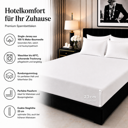 Spannbettlaken_Topper_Baumwolle_weiss_23cm