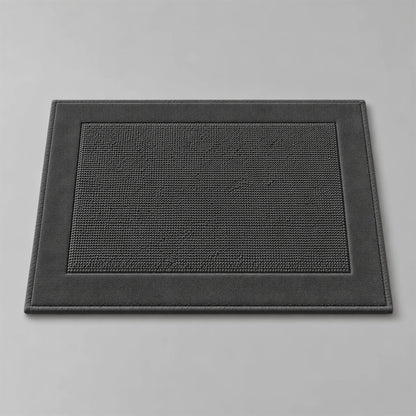 Badematte anthrazit dunkelgrau aus Zwirnfrottee, 50 x 70 cm, flach liegend auf hellgrauem Hintergrund
