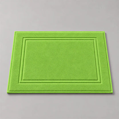 Badvorleger Apfelgrün aus Walkfrottee, 50 x 70 cm, gefaltet auf hellgrauem Hintergrund