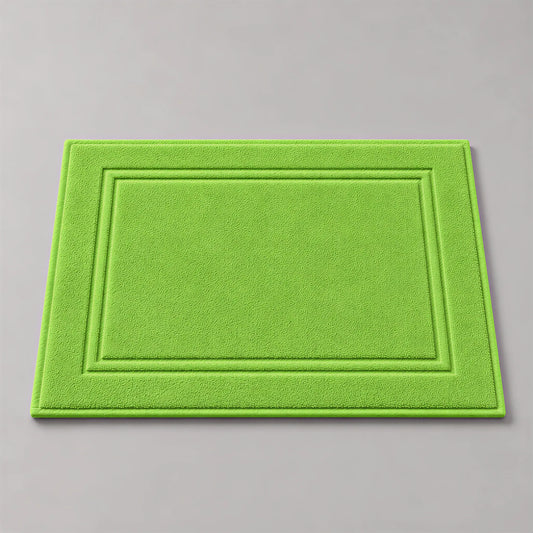Badvorleger Apfelgrün aus Walkfrottee, 50 x 70 cm, gefaltet auf hellgrauem Hintergrund