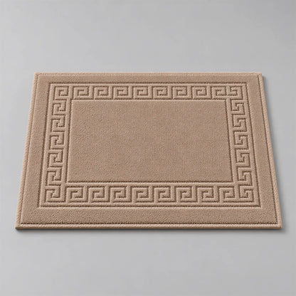 Badematte cappuccino braun aus Zwirnfrottee, 50 x 70 cm, flach liegend auf hellgrauem Hintergrund