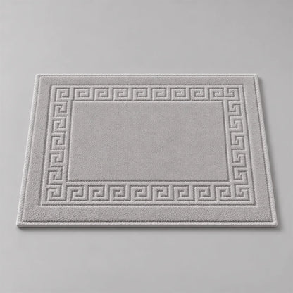 Badematte grau aus Zwirnfrottee, 50 x 70 cm, flach liegend auf hellgrauem Hintergrund
