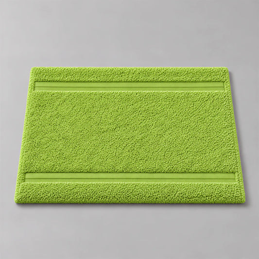 Badematte kiwigrün aus Walkfrottee, 50 x 70 cm, gefaltet auf hellgrauem Hintergrund