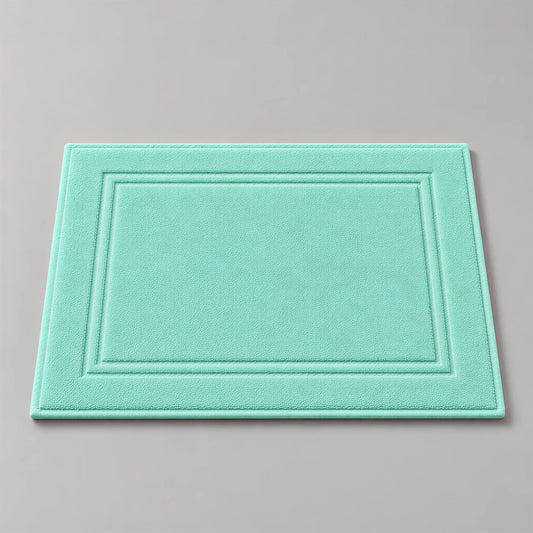 Badvorleger Mint aus Walkfrottee, 50 x 70 cm, gefaltet auf hellgrauem Hintergrund