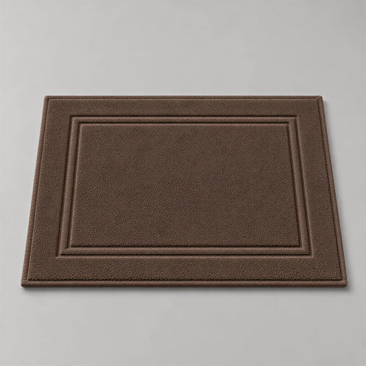 Badvorleger Mocca aus Walkfrottee, 50 x 70 cm, gefaltet auf hellgrauem Hintergrund