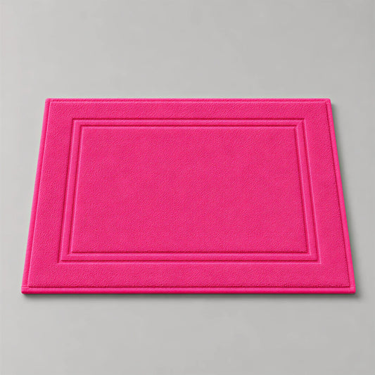 Badvorleger Pink aus Walkfrottee, 50 x 70 cm, gefaltet auf hellgrauem Hintergrund