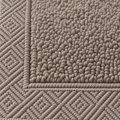 Nahaufnahme der Frottee-Schlingen – Badematte taupe