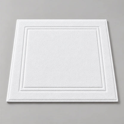 Badematte weiß aus Zwirnfrottee, 70 x 90 cm, gefaltet auf hellgrauem Hintergrund