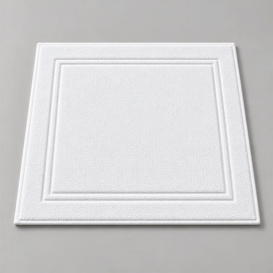 Badematte weiß aus Zwirnfrottee, 70 x 90 cm, gefaltet auf hellgrauem Hintergrund