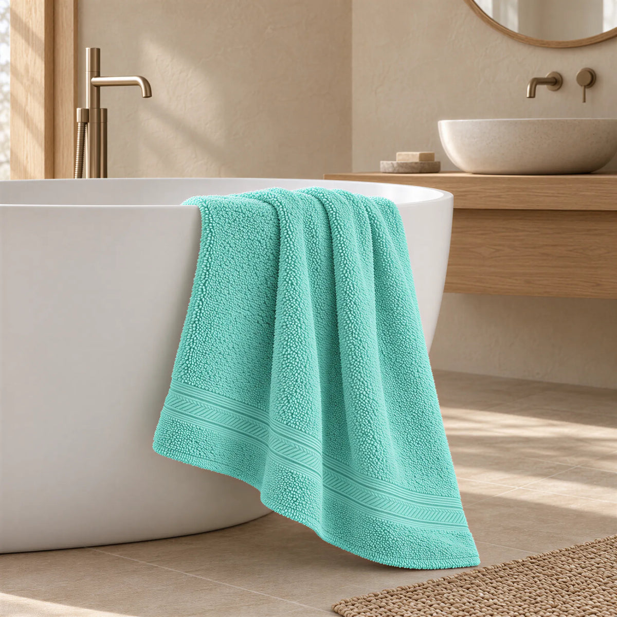 Badetuch Mint aus Walkfrottee – Ambiente im Bad
