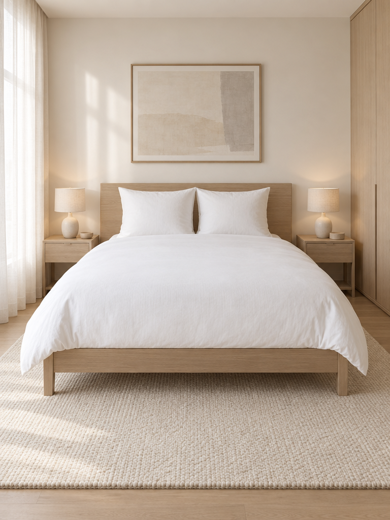 160x200 Bettwäsche auf einem 160 cm breiten Bett