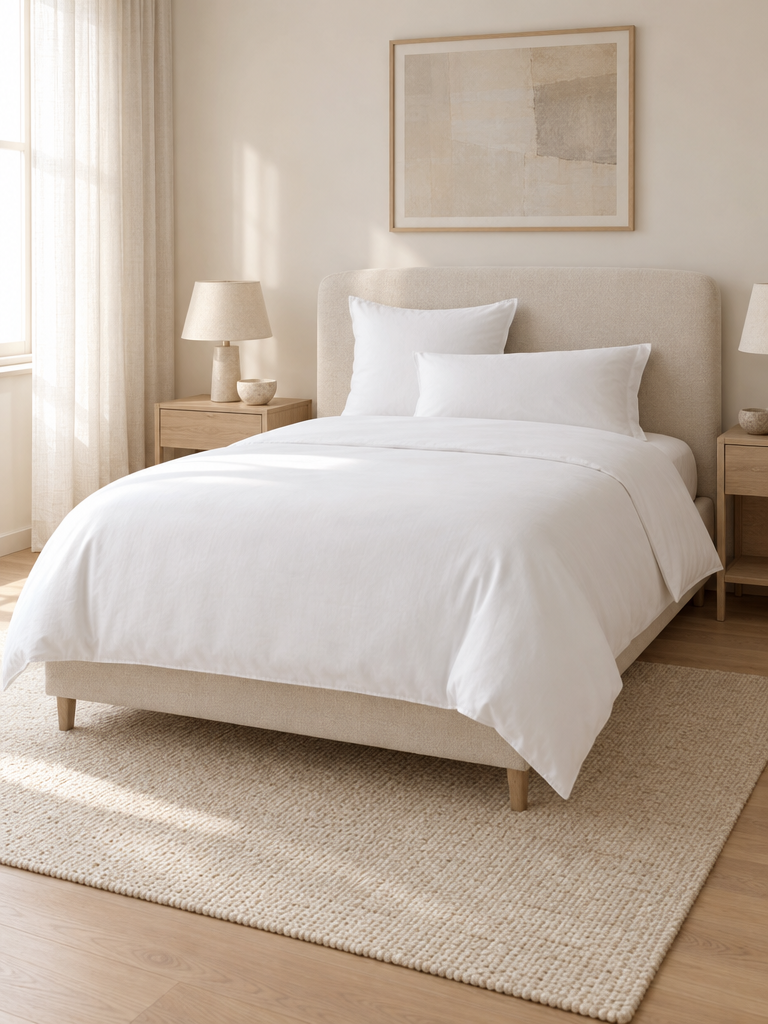 Bettwäsche für ein 140x200 Bett mit einer Decke und Kissen