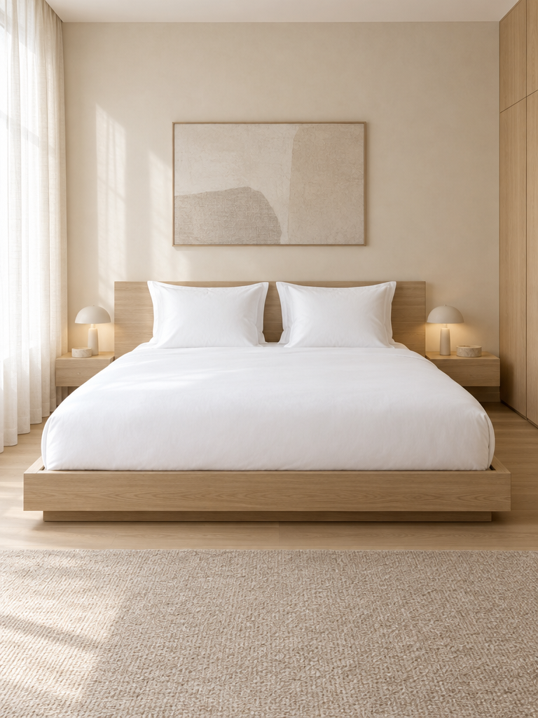 Bettwäsche für ein 200x200 Bett mit bündiger Decke