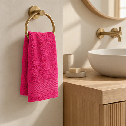 Gästetuch Pink aus Walkfrottee – Ambiente im Bad