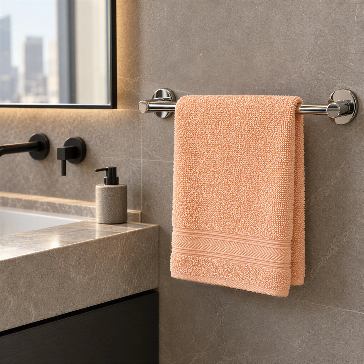 Handtuch Apricot aus Walkfrottee – Ambiente im Bad