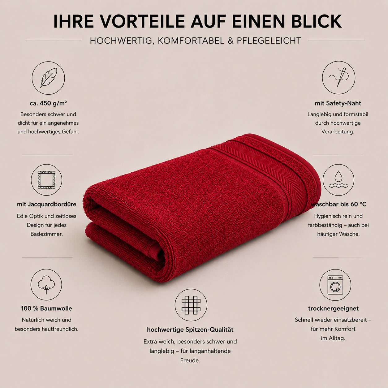 handtuch-baumwolle-rot