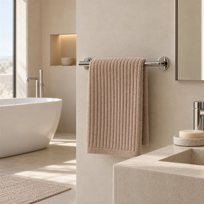 Handtuch cappuccino braun aus Zwirnfrottee – Ambiente im Bad