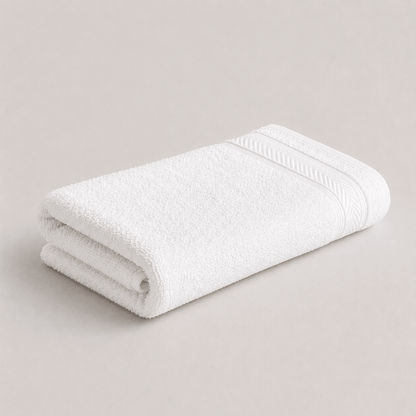 Handtuch 50 x 100 cm in Weiß – Teil des Sets „Walkfrottee-Komplettset Weiß mit Badematte, 7-teilig“