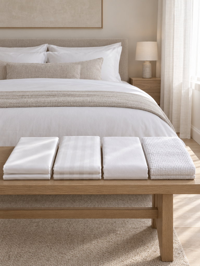 Hotel Damast Bettwäsche und Satin im Vergleich