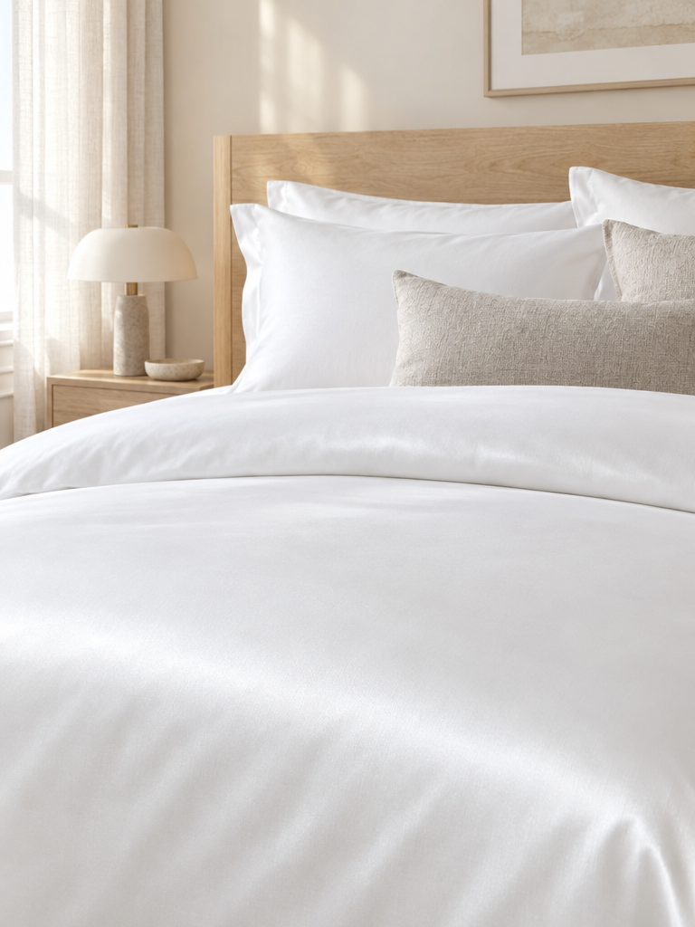 Hotel Satin Bettwäsche aus Mako-Satin im Detail