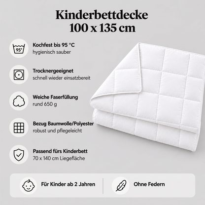 Eigenschaften der Kinderbettdecke 100x135