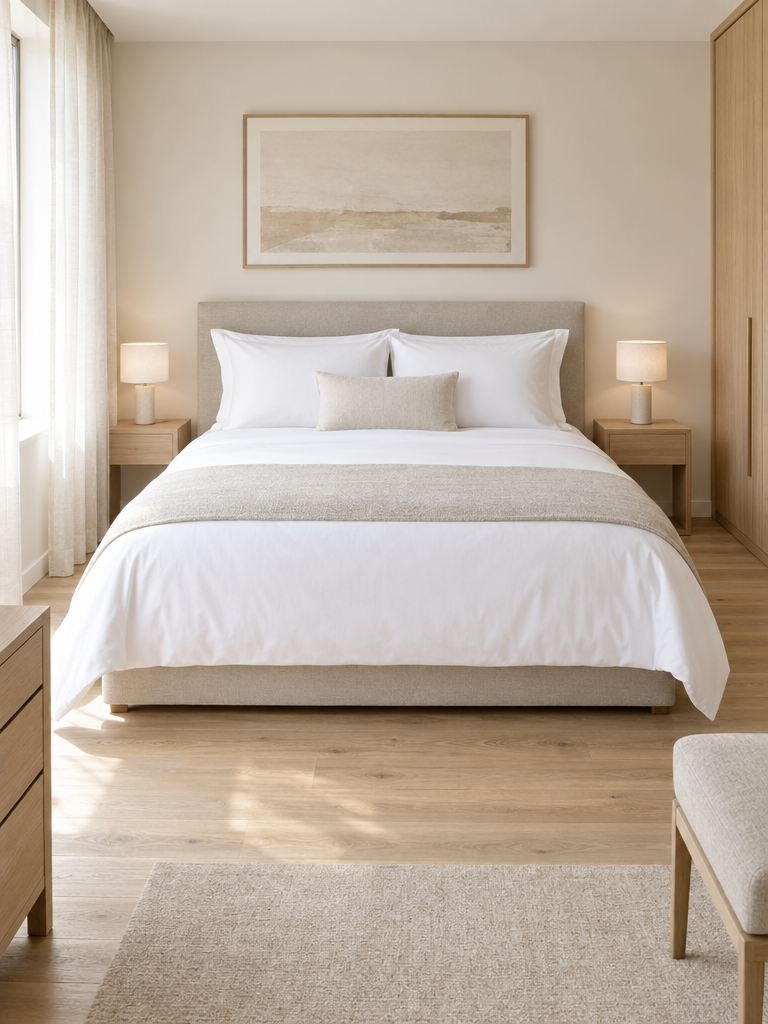 Kissenbezug 35x40 als kleines Kissen im Schlafzimmer einer Ferienwohnung