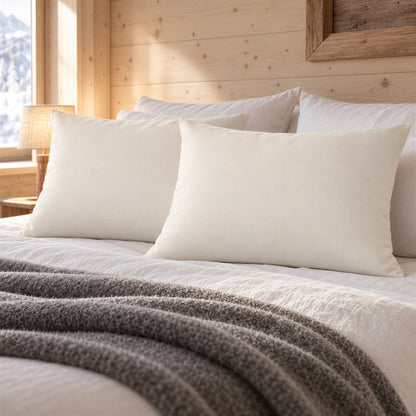 Kissenbezug Baumwoll-Jersey natur – bügelfrei – Kissen im Schlafzimmer