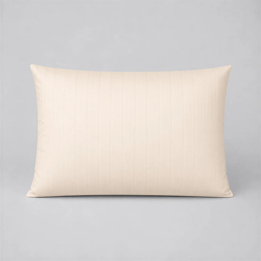Kissenbezug Mako-Satin champagner-beige mit Feinstreifen