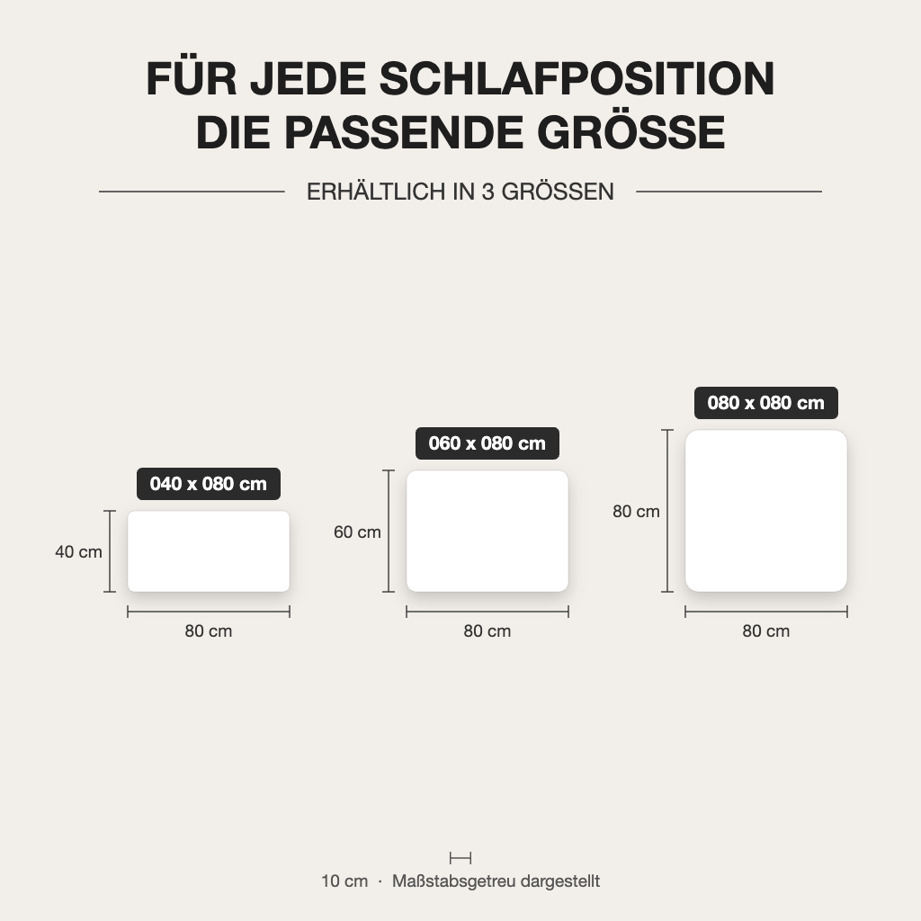 Mikrofaser Kopfkissen – fest und voluminös – verfügbare Größen