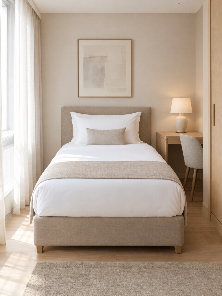 Bett 120x200 in einem Serviced Apartment