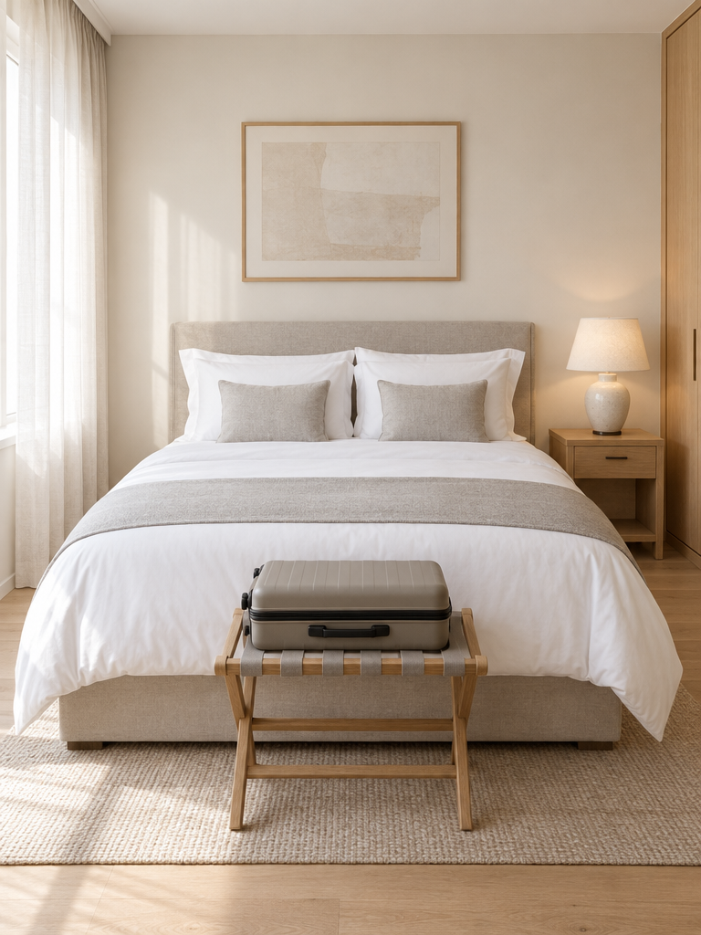 Bett 160x200 in einem Serviced Apartment