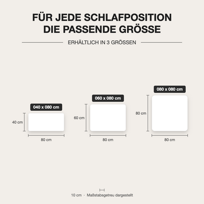 TENCEL™ Kopfkissen – klimaregulierend mit Reißverschluss – verfügbare Größen